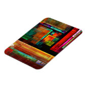 Kleurrijke vierkanten Modern Abstract kunstpatroon Magneet (Linkerzijde)