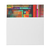 Kleurrijke vierkanten Modern Abstract kunstpatroon Notitieblok (Voorkant)