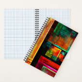 Kleurrijke vierkanten Modern Abstract kunstpatroon Notitieboek (Binnen)