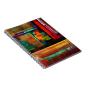 Kleurrijke vierkanten Modern Abstract kunstpatroon Notitieboek (Rechterzijde)