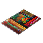 Kleurrijke vierkanten Modern Abstract kunstpatroon Notitieboek (Linkerzijde)