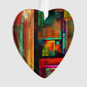 Kleurrijke vierkanten Modern Abstract kunstpatroon Ornament (voorkant)