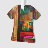 Kleurrijke vierkanten Modern Abstract kunstpatroon Ornament (voorkant)