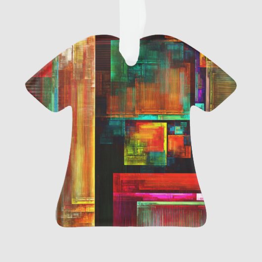 Kleurrijke vierkanten Modern Abstract kunstpatroon Ornament (voorkant)