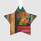 Kleurrijke vierkanten Modern Abstract kunstpatroon Ornament (voorkant)