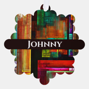 Kleurrijke vierkanten Modern Abstract kunstpatroon Ornament Kaart