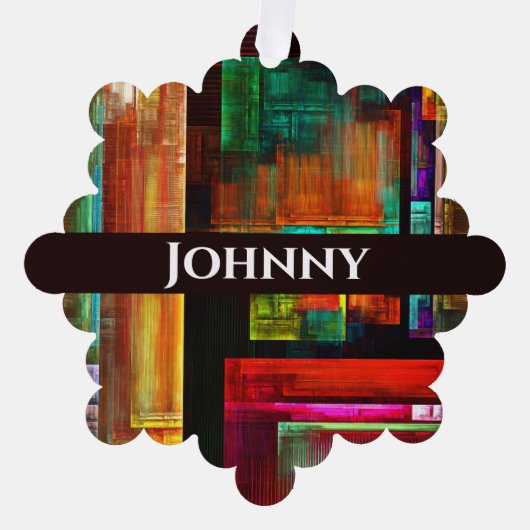 Kleurrijke vierkanten Modern Abstract kunstpatroon Ornament Kaart (Voorkant)