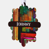 Kleurrijke vierkanten Modern Abstract kunstpatroon Ornament Kaart (Links)