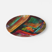 Kleurrijke vierkanten Modern Abstract kunstpatroon Papieren Bordje (Gekanteld)