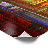 Kleurrijke vierkanten Modern Abstract kunstpatroon Perfect Poster (Hoek)