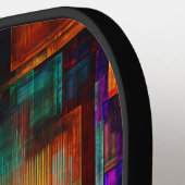 Kleurrijke vierkanten Modern Abstract kunstpatroon Pickleball Paddle