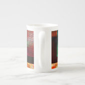 Kleurrijke vierkanten Modern Abstract kunstpatroon Porselein Kop (Achterkant)