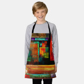 Kleurrijke vierkanten Modern Abstract kunstpatroon Schort (Gedragen)