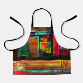 Kleurrijke vierkanten Modern Abstract kunstpatroon Schort (Voorkant)