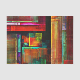 Kleurrijke vierkanten Modern Abstract kunstpatroon Tissuepapier