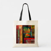 Kleurrijke vierkanten Modern Abstract kunstpatroon Tote Bag (Achterkant)