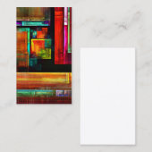 Kleurrijke vierkanten Modern Abstract kunstpatroon Visitekaartje (Voorkant / Achterkant)