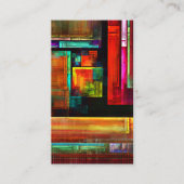 Kleurrijke vierkanten Modern Abstract kunstpatroon Visitekaartje (Voorkant)