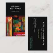 Kleurrijke vierkanten Modern Abstract kunstpatroon Visitekaartje (Voorkant / Achterkant)