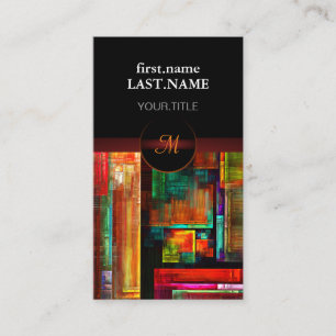 Kleurrijke vierkanten Modern Abstract kunstpatroon Visitekaartje