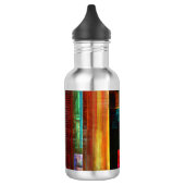 Kleurrijke vierkanten Modern Abstract kunstpatroon Waterfles (Links)