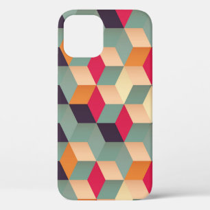 Kleurrijke vierkanten, retro geometrisch patroon. Case-Mate iPhone case
