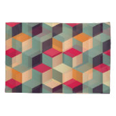 Kleurrijke vierkanten, retro geometrisch patroon. kussensloop (Achterkant)