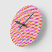 Kleurrijke Vierkanten Ronde Klok (Hoek)