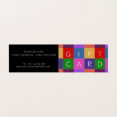 KLEURRIJKE VIERKANTEN ZAKELIJK GEVOUWEN CADEAUBON VISITEKAARTJE (Buitenkant ongevouwen)