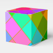 Kleurrijke vierkantjes Cadebox Bedankdoosjes (Voorkant Zijde)