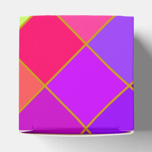 Kleurrijke vierkantjes Cadebox Bedankdoosjes (Bovenkant)