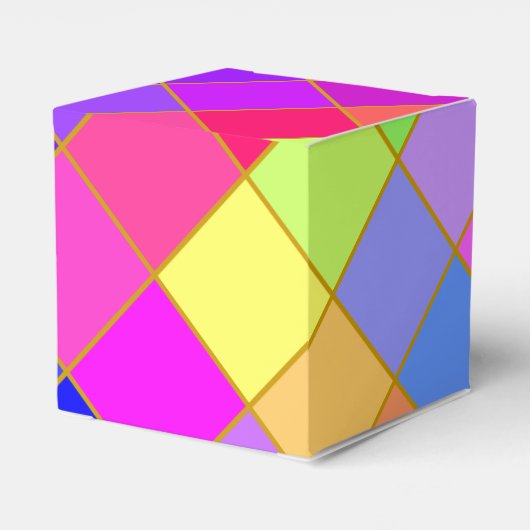 Kleurrijke vierkantjes Cadebox Bedankdoosjes (Achterkant)