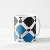 Kleurrijke vierkantjes en sterrenmozaïekpatroon koffiemok (Voorkant rechts)