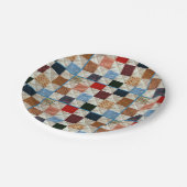 Kleurrijke vierkantjes papieren bordje (Gekanteld)