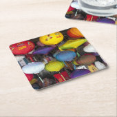 Kleurrijke Vietnamese hanglantaarns  Kartonnen Onderzetters (Schuin)