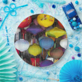 Kleurrijke Vietnamese hanglantaarns  Papieren Bordje (Feest)