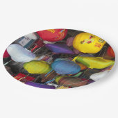 Kleurrijke Vietnamese hanglantaarns  Papieren Bordje (Gekanteld)