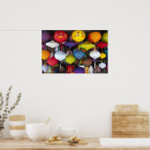 Kleurrijke Vietnamese hanglantaarns Poster (Keuken)