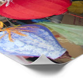 Kleurrijke Vietnamese hanglantaarns Poster (Hoek)