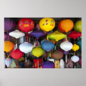 Kleurrijke Vietnamese hanglantaarns Poster (Voorkant)