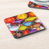 Kleurrijke Vietnamese lantaarns Bier Onderzetter (Linkerzijde)