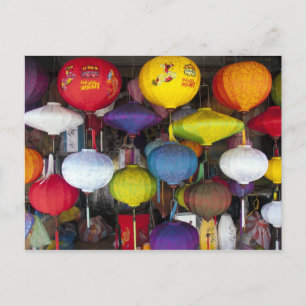 Kleurrijke Vietnamese lantaarns Briefkaart