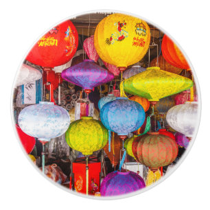 Kleurrijke Vietnamese lantaarns Keramische Knop