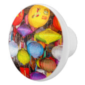 Kleurrijke Vietnamese lantaarns Keramische Knop (Rechts)