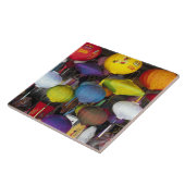 Kleurrijke Vietnamese lantaarns Tegeltje (Zijkant)