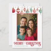 Kleurrijke vijf foto vrolijke kerst feestdagenkaart (Voorkant)