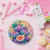 Kleurrijke vijg papieren bordje (Feest)