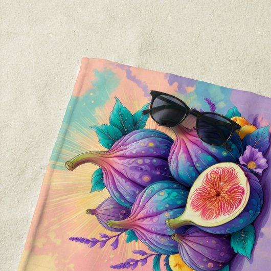 Kleurrijke vijg strandlaken (In situ)