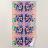 Kleurrijke vijg strandlaken (Voorkant)