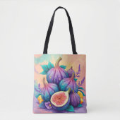 Kleurrijke vijg tote bag (Voorkant)